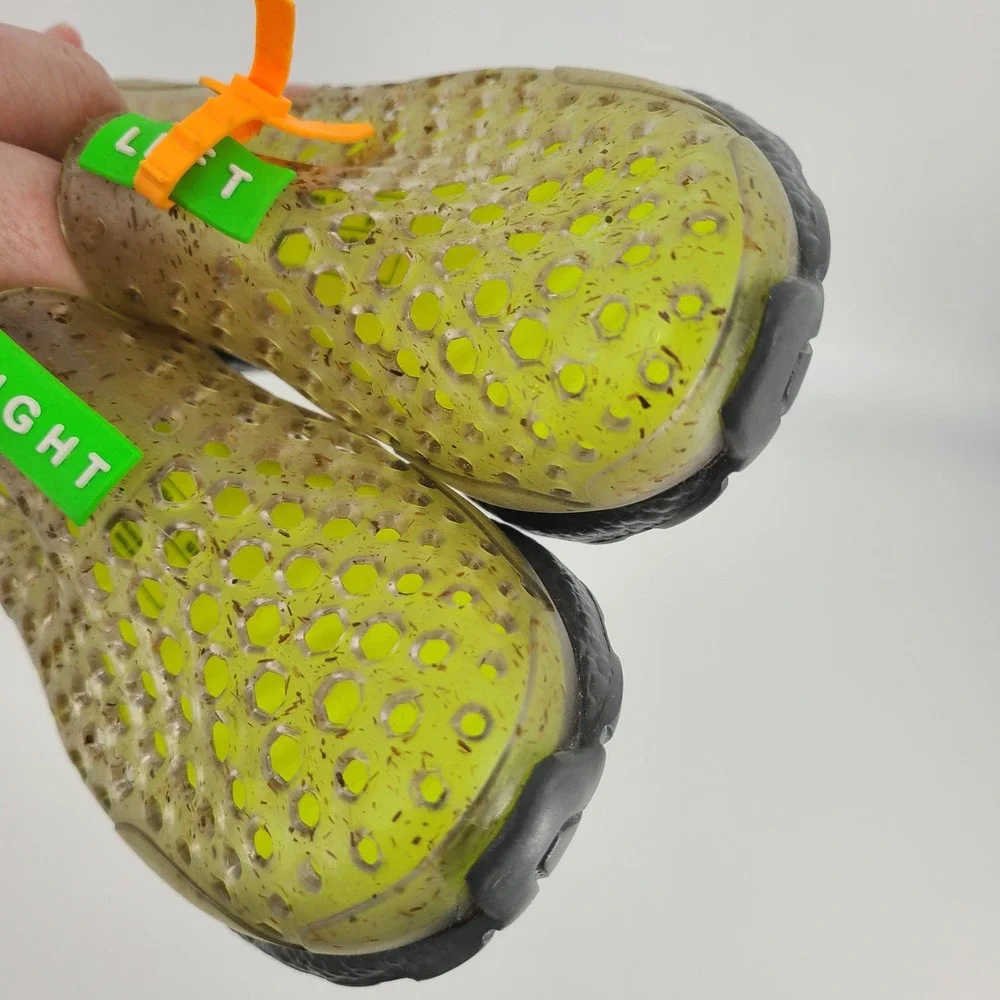 Sunies Kids Eco-Friendly‎ Perforated Water Sneakers - Neon/Black Size 12